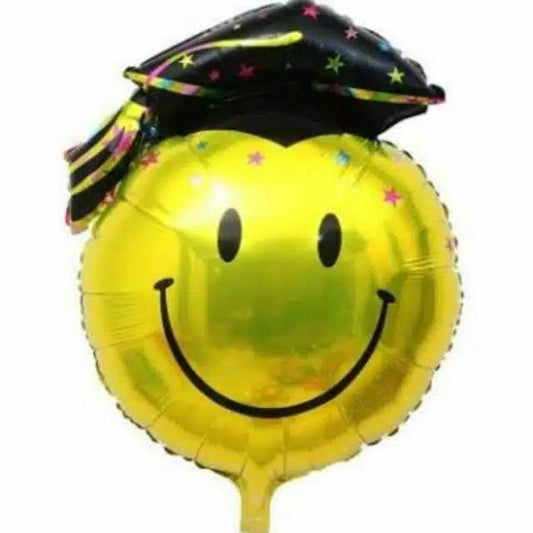 Balon Foil Graduation / Wisuda Smile / Smiley Size 65 cm