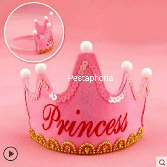 Mahkota LED/Crown LED Happy Birthday/Mahkota King/Princess
