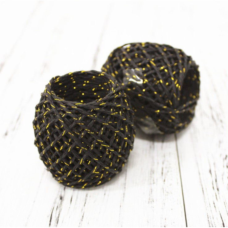 1 Roll 20 meter White Gold Twine Rope u/ Box Gift Packaging