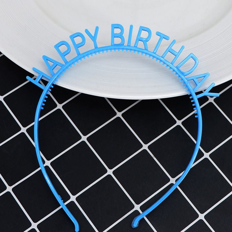 Bando Plastik / Headband Tulisan Happy Birthday