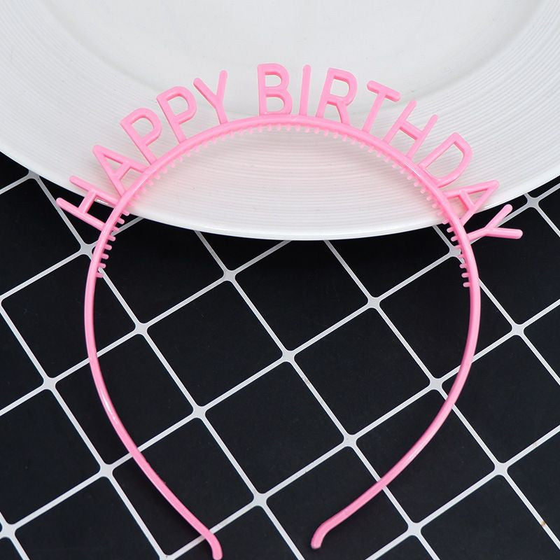 Bando Plastik / Headband Tulisan Happy Birthday