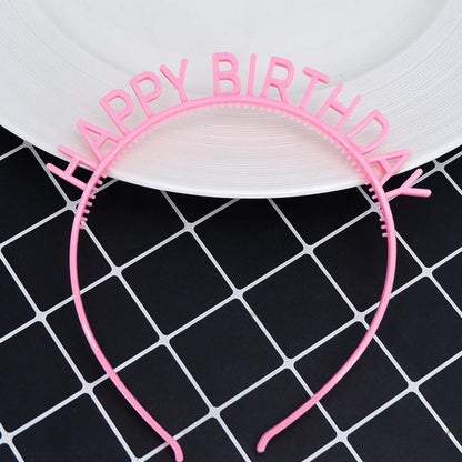 Bando Plastik / Headband Tulisan Happy Birthday