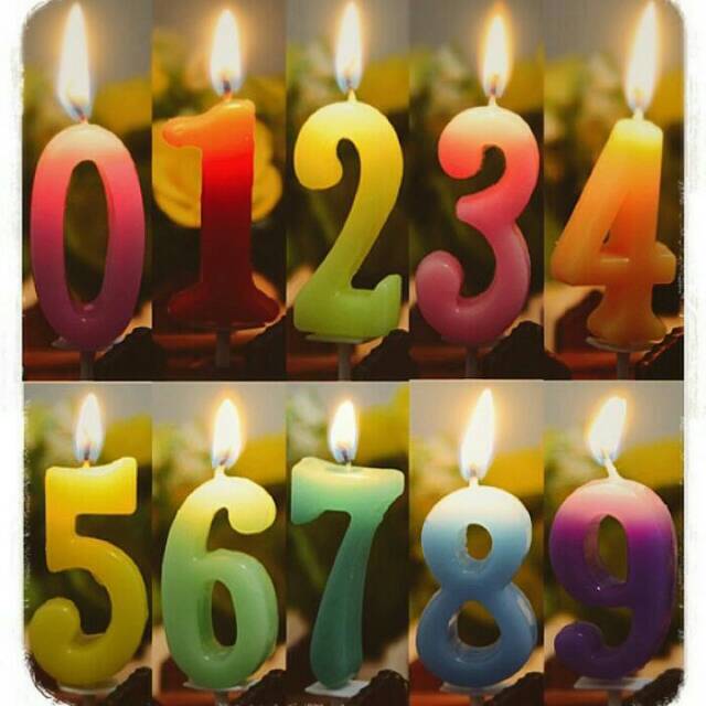 Lilin Angka Ulang Tahun Model Korea / Birthday Numeric Candle / Birthday Number Candle