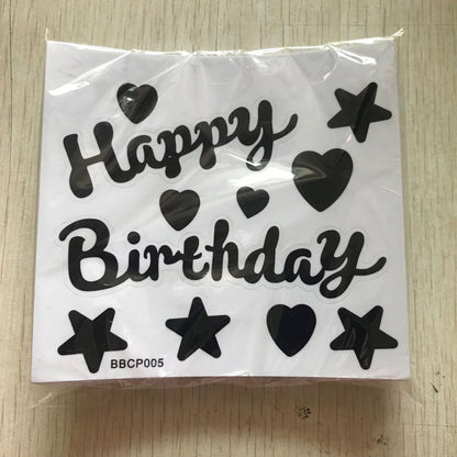 Stiker Bobo Balon PVC ukuran 12 x 12 cm / Balloon Sticker Tulisan Happy Birthday / Love You / Unicorn