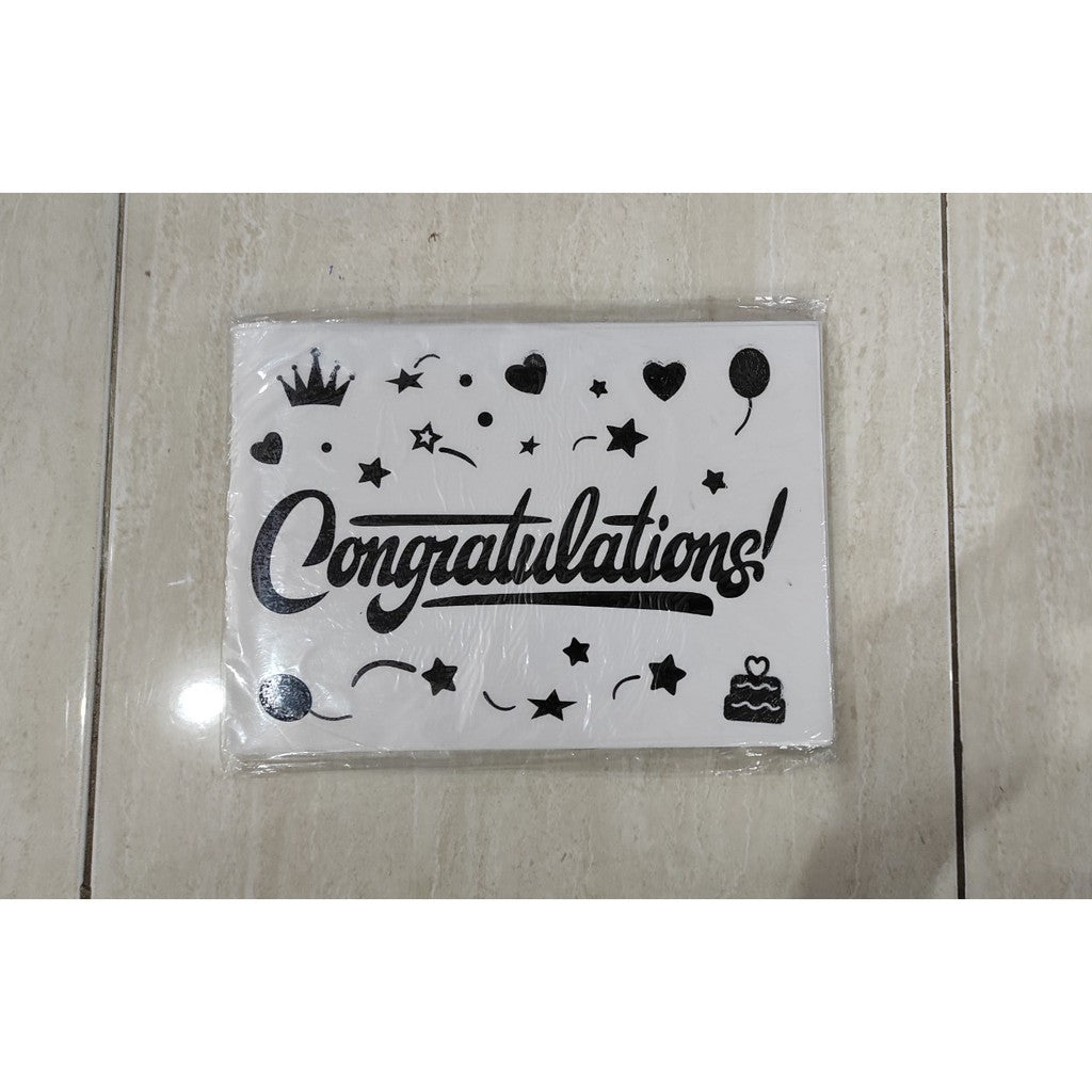 Stiker Bobo Balon PVC Ukuran 21 x 29 cm Balloon Sticker Get Well Soon/Graduation/Grad/Abjad/Congratulations