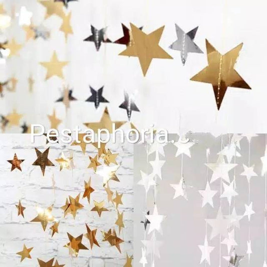 Star Party Garland Metalik 4 meter