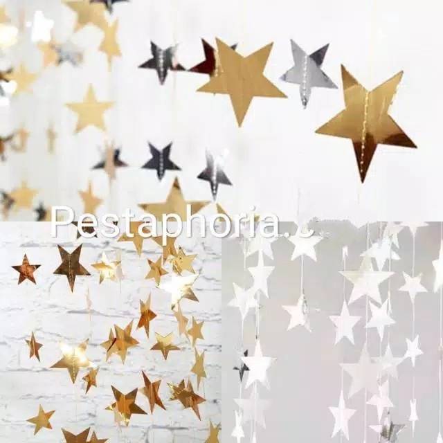 Star Party Garland Metalik 4 meter