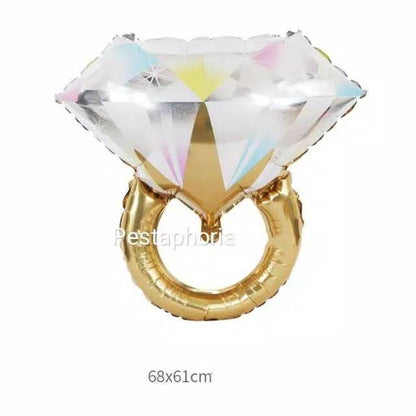 Balon Foil New Diamond Ring Size Medium 68 cm