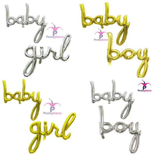 Balon Foil Huruf Latin kecil baby boy / baby girl