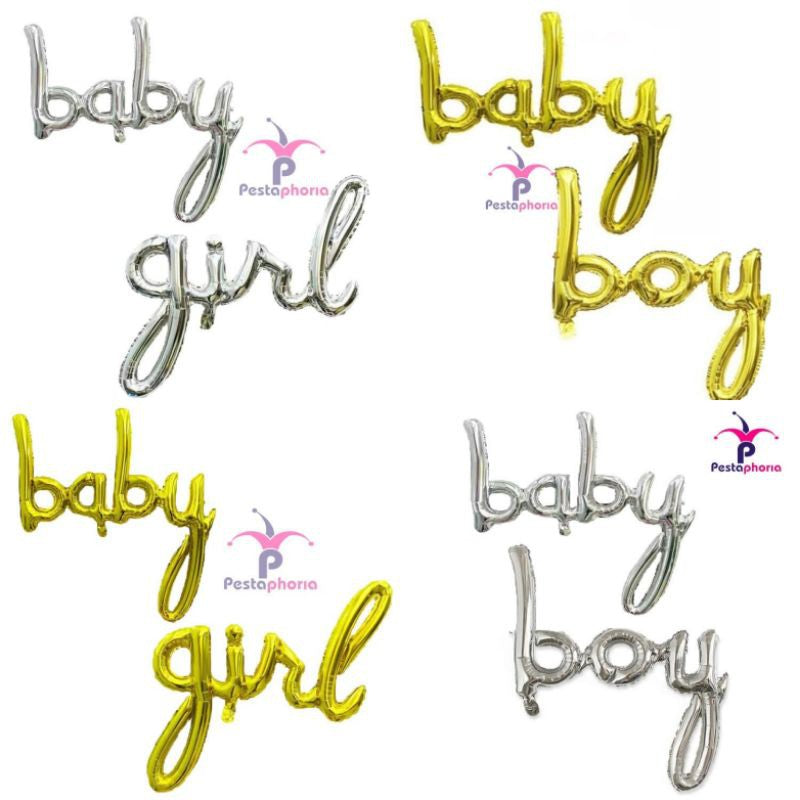 Balon Foil Huruf Latin kecil baby boy / baby girl