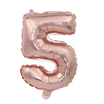 Balon Foil Angka Jumbo Size 80 cm Warna Rose Gold