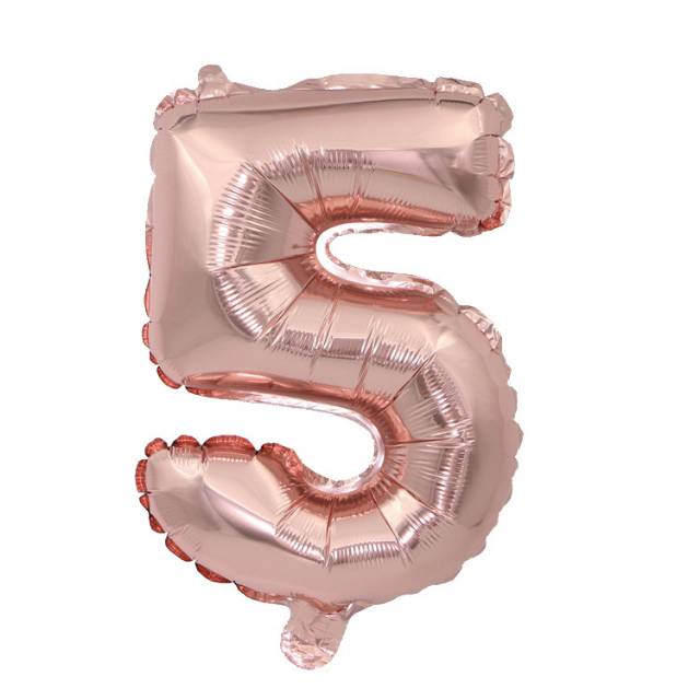 Balon Foil Angka Jumbo Size 80 cm Warna Rose Gold