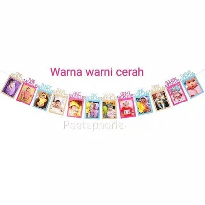 Banner 12 month / 12 bulan / Banner Monthsary
