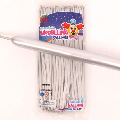 Balon Latex Twist Chrome / Balon Panjang / Pentil / Cacing Chrome
