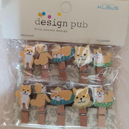 Wooden Clip Set Character / Penjepit Foto Kayu Karakter Kartun / Jepitan Kayu