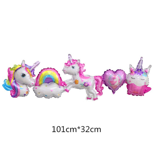 Balon Foil Link / Sambung Unicorn Set