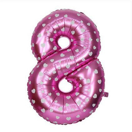 Balon Foil Angka Pink Size 40 cm