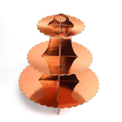 3 Tier Cupcake Stand / Cake Stand Gold & Silver
