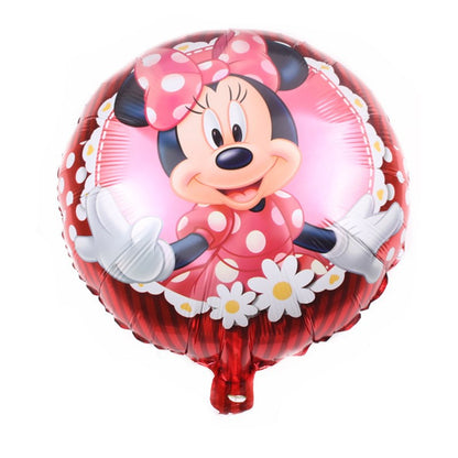Balon Foil Bulat Love/Hati Mickey Minnie Mouse Size 45 cm