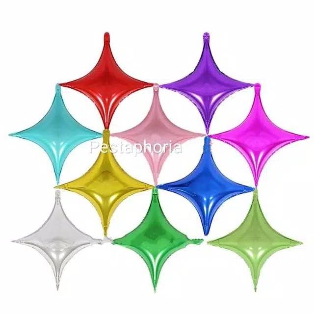 Balon Bintang / Star Segi Empat Size 60 cm ( 24 inch )
