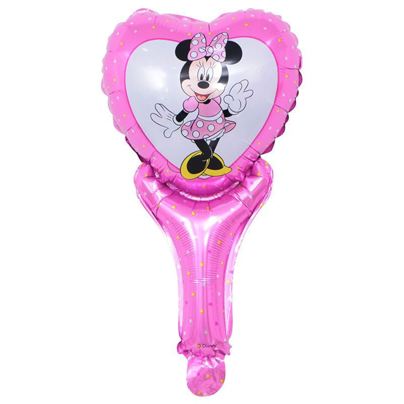 Balon Foil Pentung / Tongkat / Tenis / Handheld Hello Kitty,Doraemon,Frozen,Hulk,Donald,Daisy, Pony