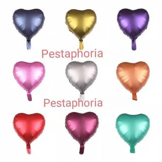 Balon Foil Hati / Love Satin Matte Size 45 cm