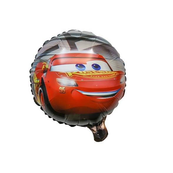 Balon Foil Bulat Cars Double Side Size 45 cm