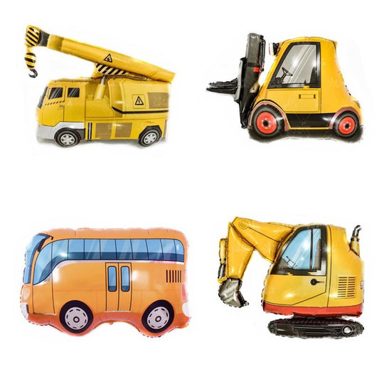 Balon Foil Forklift, Crane, Excavator, Mixer Truck, Bus Size Jumbo