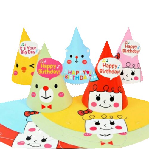 Korean Cute Party Hat/ Topi Pesta Ulang Tahun Lucu Bear, Chick, Girl