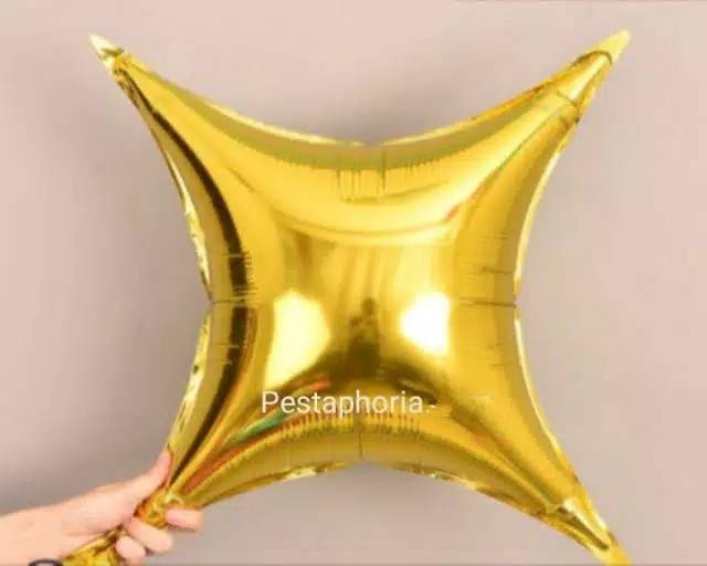 Balon Bintang / Star Segi Empat Size 60 cm ( 24 inch )