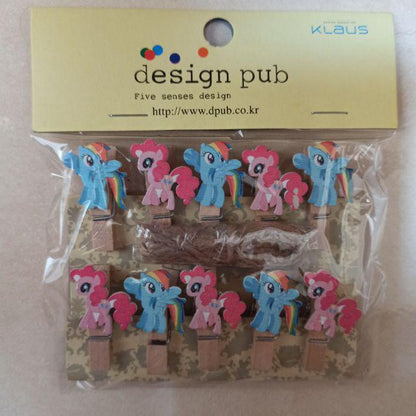 Wooden Clip Set Character / Penjepit Foto Kayu Karakter Kartun / Jepitan Kayu