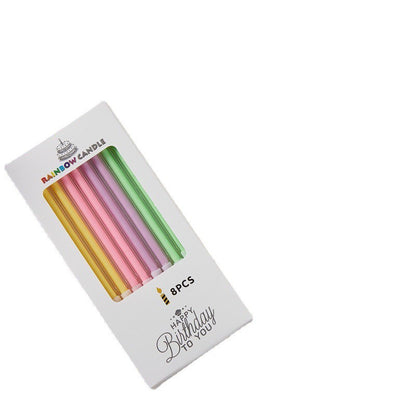 Lilin Ulang Tahun Panjang Metalik Gold / Silver / Pink / Multicolor isi 6 pcs / pack / Tall Candle