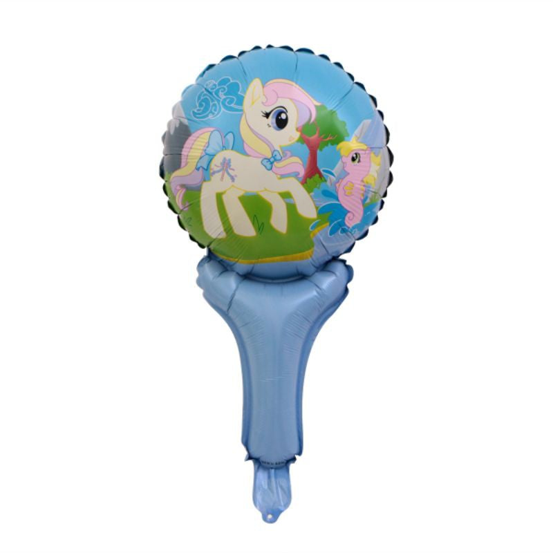 Balon Foil Pentung / Tongkat / Tenis / Handheld Hello Kitty,Doraemon,Frozen,Hulk,Donald,Daisy, Pony
