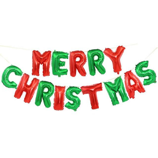 Balon Foil Huruf Size 40 cm Natal Tulisan Merry Christmas