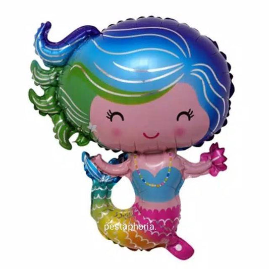 Balon Foil Mermaid Jumbo 74 x 60 cm.