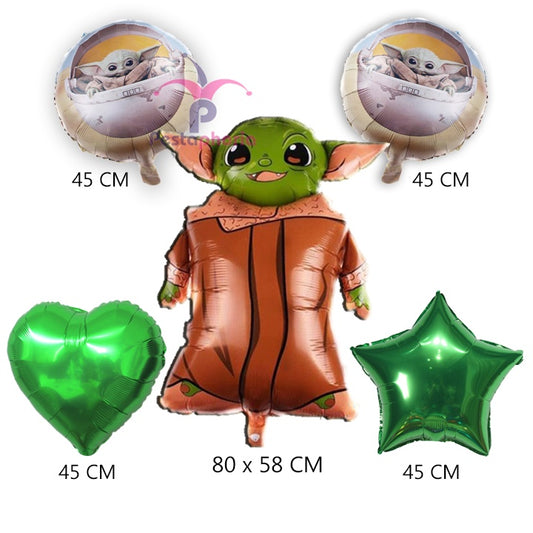 Set isi 5 Balon Foil Baby Yoda
