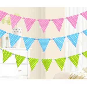 Bunting Flag / Banner Segitiga Polkadot