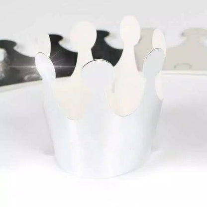 ( isi 10 pcs ) Party Hat Crown / Mahkota Metalik
