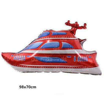 Balon Foil Captain Bear / Penguin / Submarine / Speedboat / Ship Size Jumbo