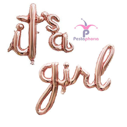 Balon Foil Huruf Latin kecil its a boy / its a girl