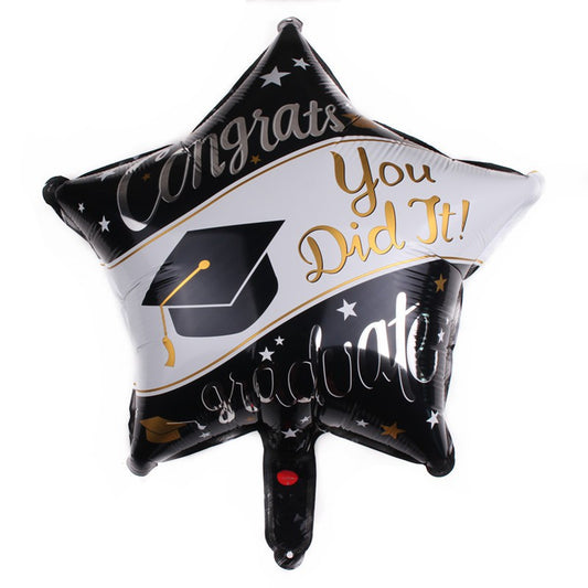 Balon Foil Graduation / Wisuda Congrats Grad Star Toga Size 52 cm
