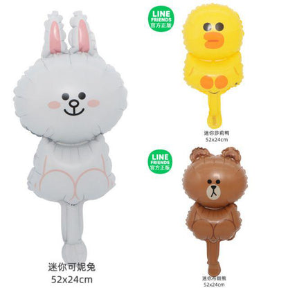 1 Set isi 3 Balon Foil Line Friends Cony, Brown, Sally Size Mini