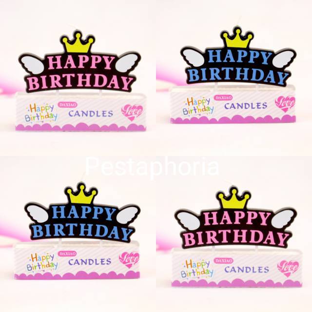 Lilin Ulang Tahun / Happy Birthday Candle Crown Wing