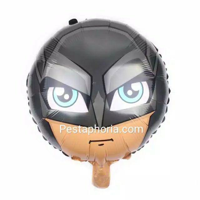 Balon Foil Bulat Kepala Baby Captain America Head , Baby Spiderman Head , Baby Batman Head 45 cm