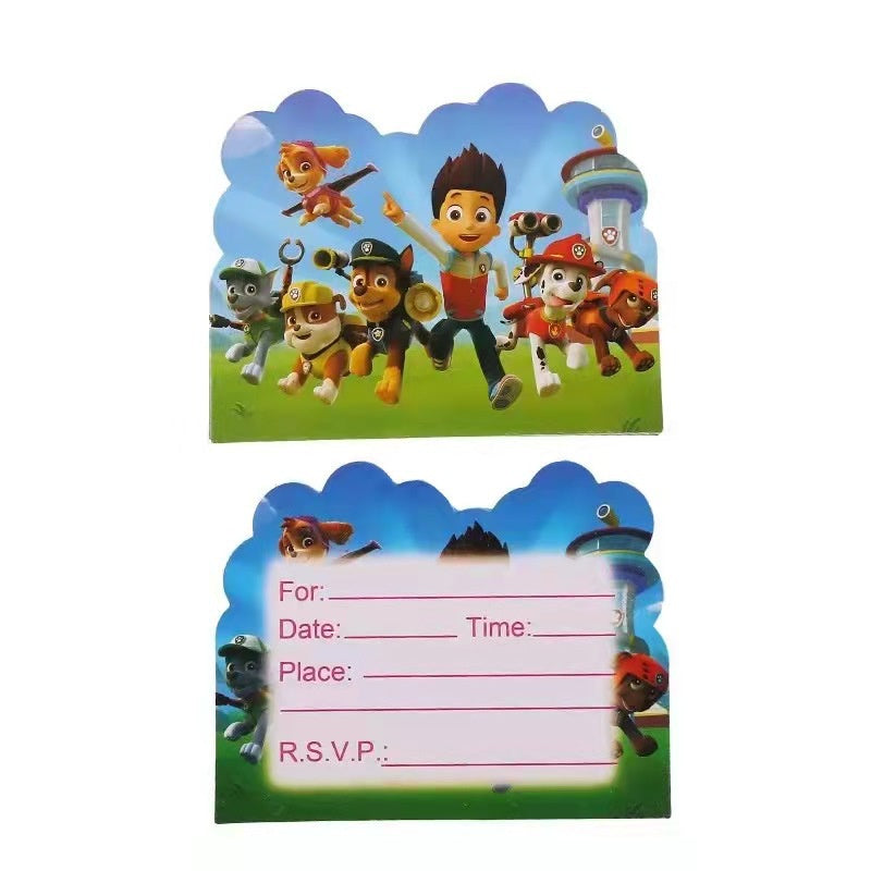 10 pcs Undangan Ulang Tahun / Invitation Birthday Card Karakter/Kartun