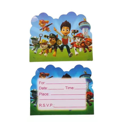 10 pcs Undangan Ulang Tahun / Invitation Birthday Card Karakter/Kartun