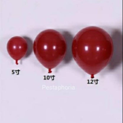 Balon Latex / Lateks Size 5 inch warna Pome / Pomegranate Red