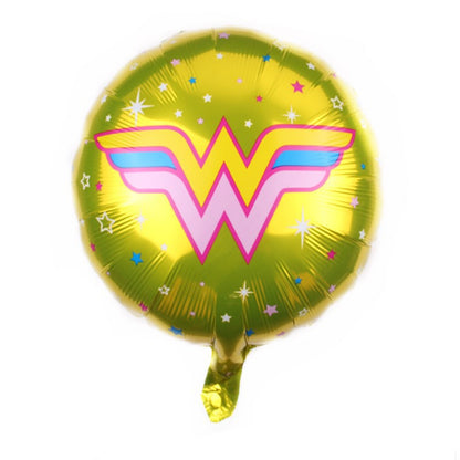 1 Set isi 2 pcs Balon Foil Wonder Woman  Bulat Size 45 cm