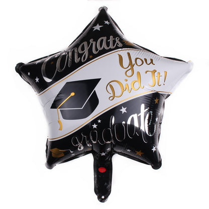 Balon Foil Graduation / Wisuda Congrats Grad Star Toga Size 45 cm