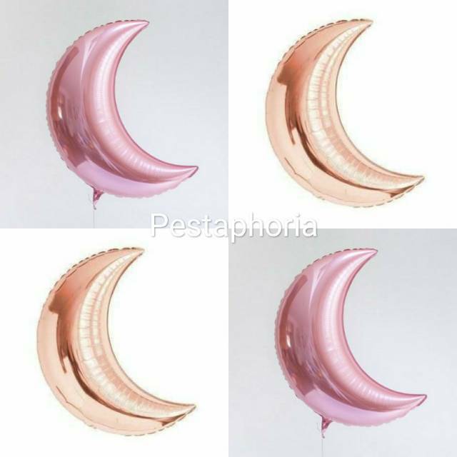 Balon Foil Crescent Moon / Bulan Sabit Size 28 inch / 70 cm